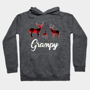 Grampy Reindeer Plaid Pajama Shirt Family Christmas Hoodie